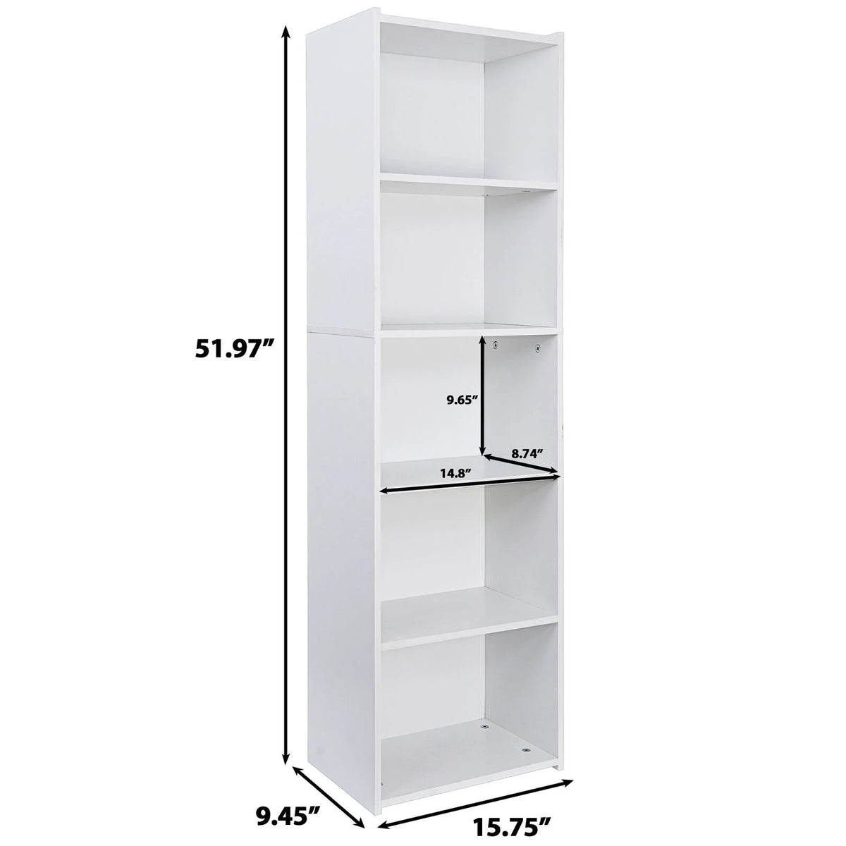 5-Tiers Bookshelf Bookcase Storage A98746