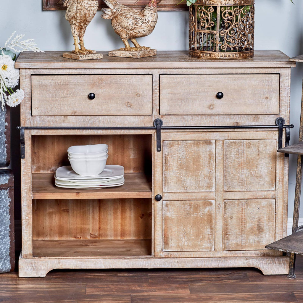 Brown Wood Farmhouse Cabinet W811379