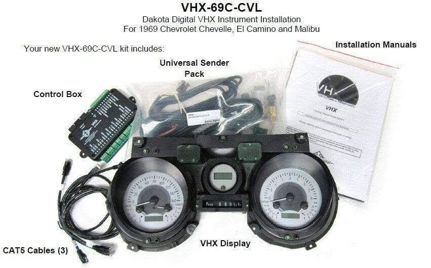 69 Chevy El Camino Chevelle Analog Gauges System K3655