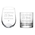 Set of 2 Stemless Glasses R9536
