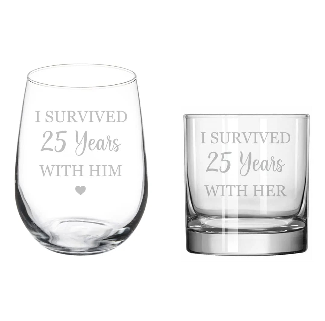 Set of 2 Stemless Glasses R9536