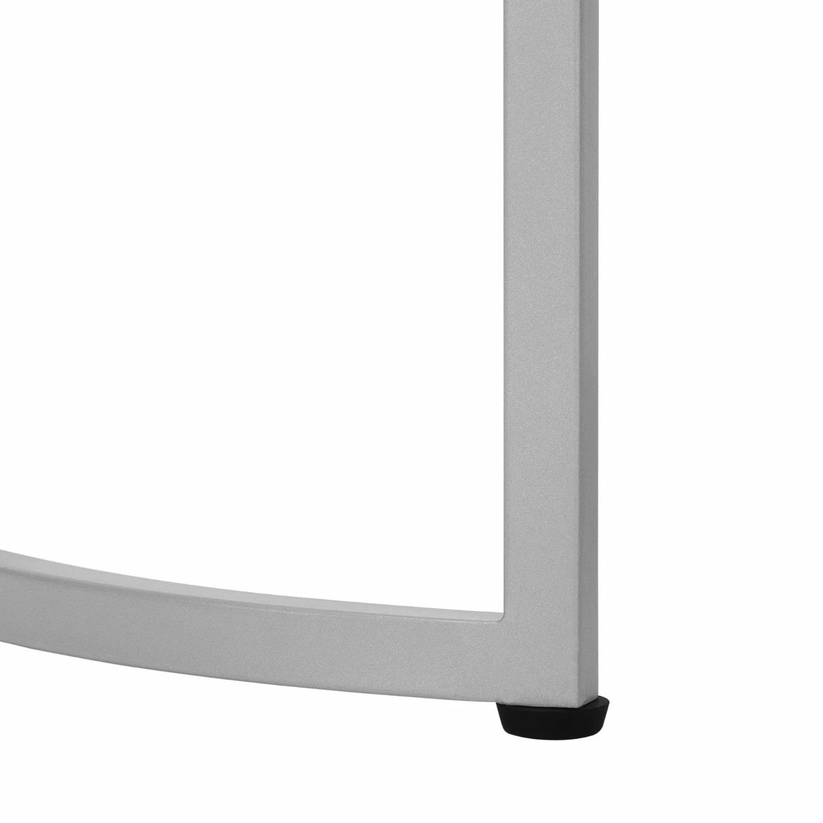 White Round Metal Accent Table O652