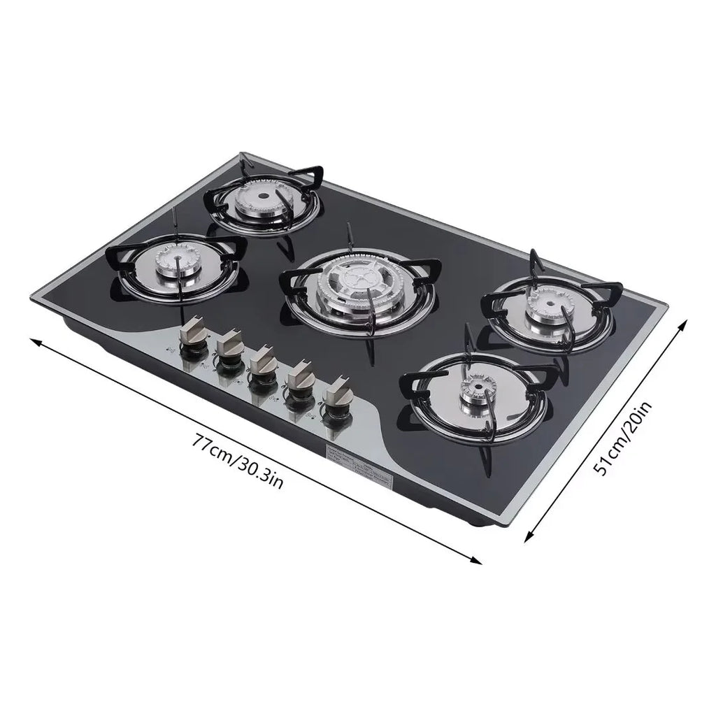 5 Burner Tempered Glass Gas Cooktop E87237