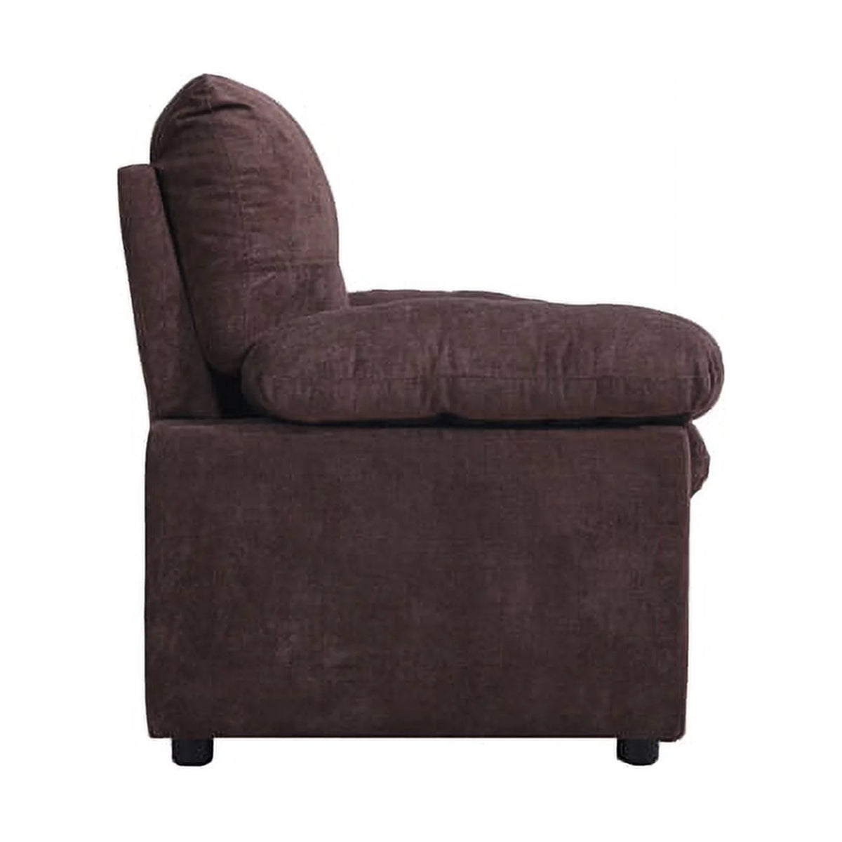 Brown Linen Living Room Chair Set of 2 S7541