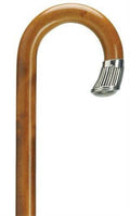 Brown 36 inch Crook Handle Walking Cane Y4568