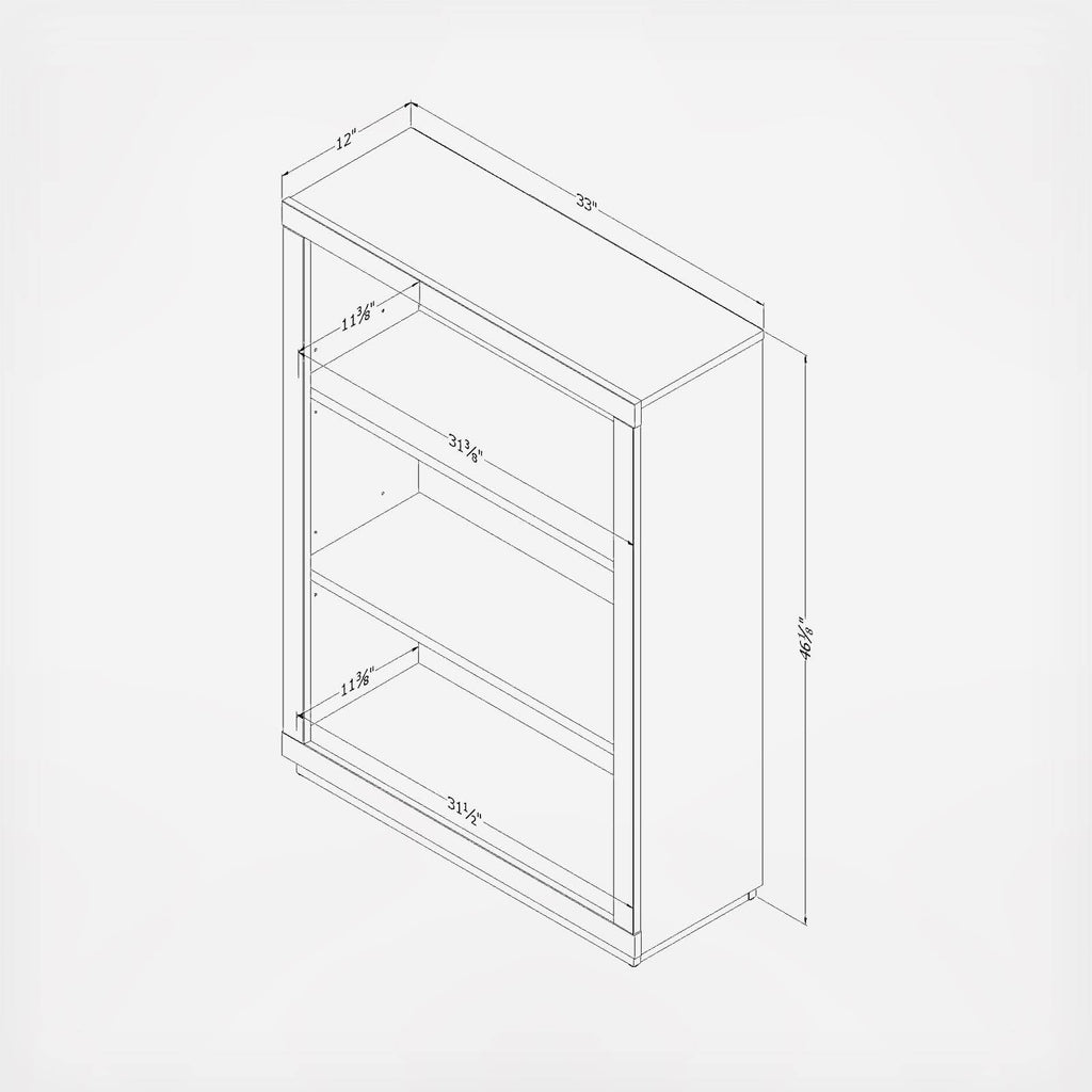 3 Shelf Weathered Oak Bookcase X39071