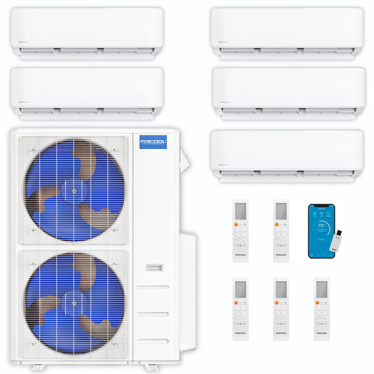 54,000 BTU 5 Zone Ductless Air Conditioner and Heat Pump U837961