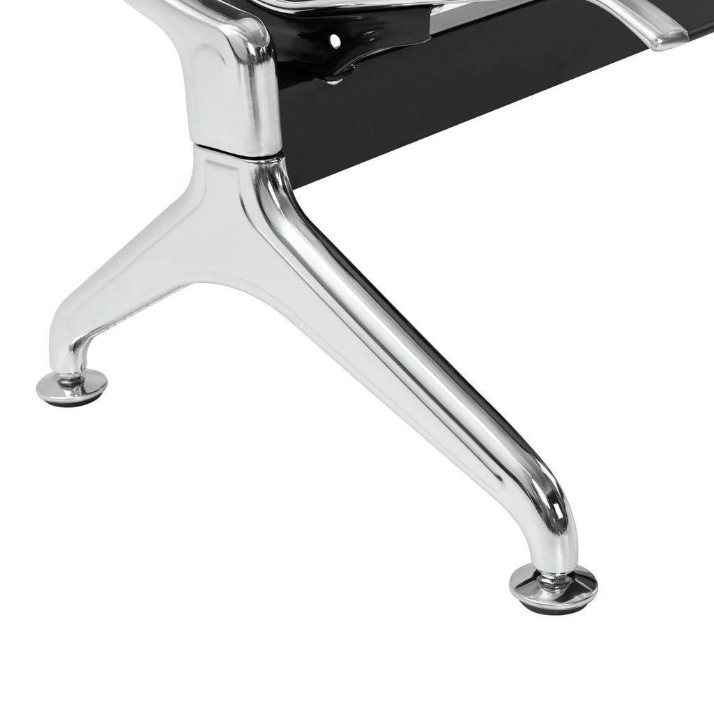 Black 3-Seat Waiting Room Chair with Arms L6919