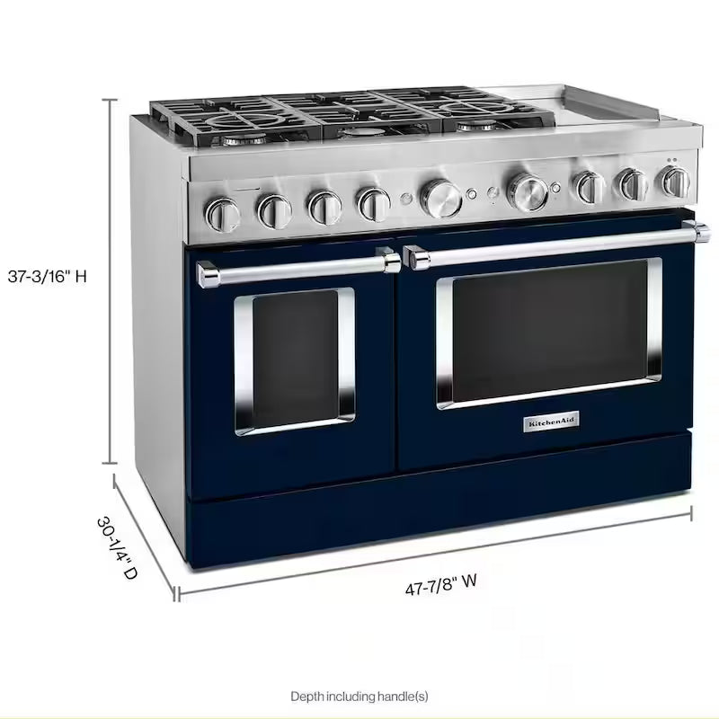 Ink Blue Smart Double Oven Dual Fuel Range with True Convection M23684