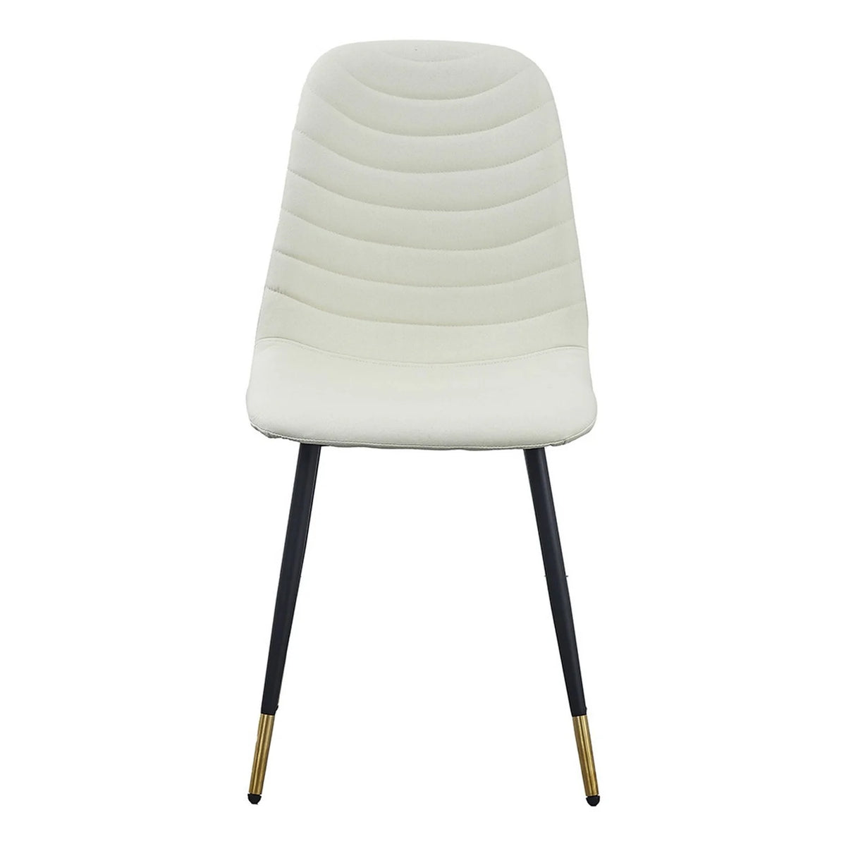 White Velvet Tufted Dining Chairs Set of 4 T934