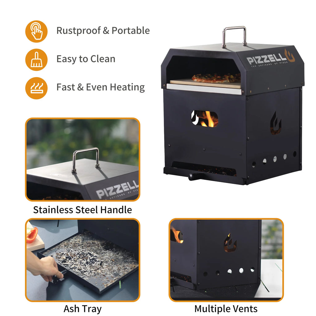 4 in 1 Wood Fired 12 inch Pizza Oven P9178