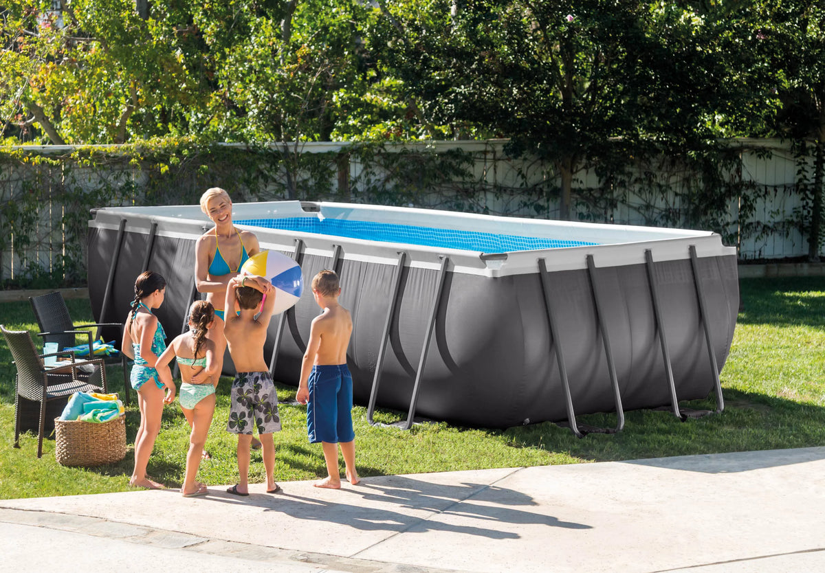 18ft x 9ft x 52in Rectangular Frame Pool Set V2991