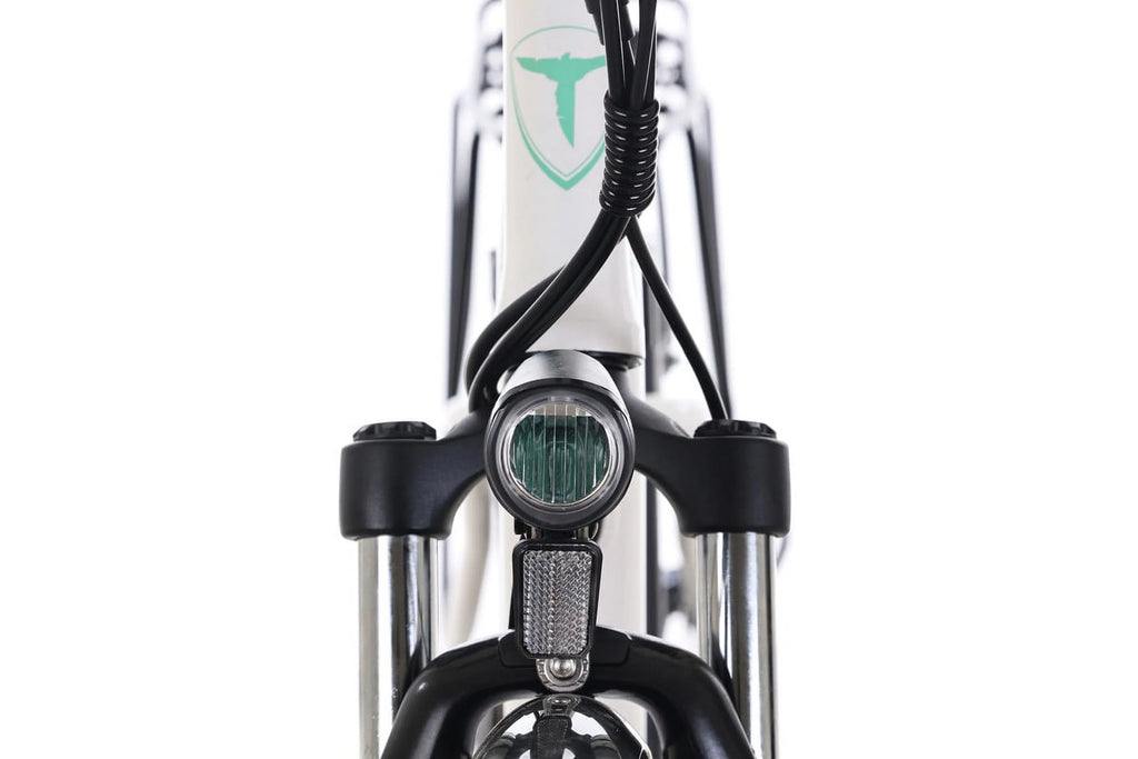 White 26” 350W Electric Bike with Removable Battery S8066