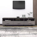 Light Gray Solid Wood Pine TV Stand N153163