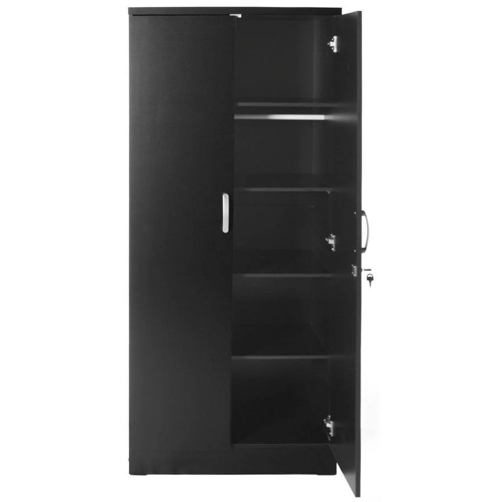 3-Piece Full Bed Armoire Wardrobe Cabinet and Nightstand L198