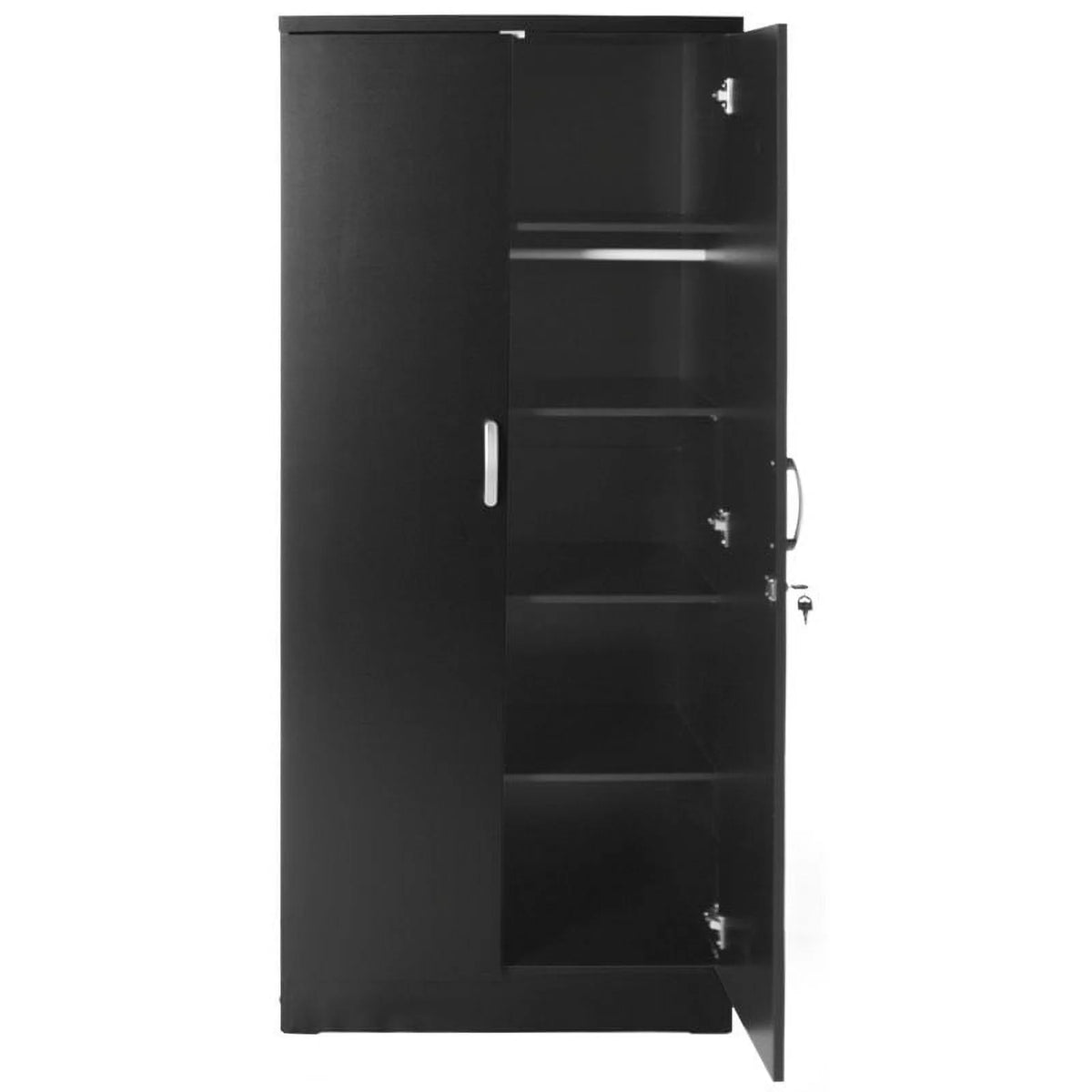 3-Piece Full Bed Armoire Wardrobe Cabinet and Nightstand L198