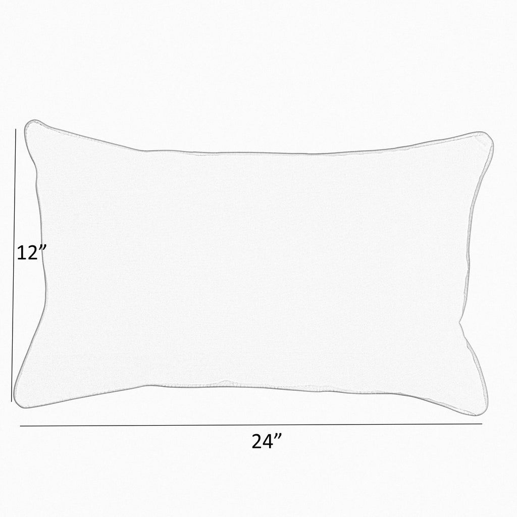Hot Pink Knife Edge Lumbar Pillows Set of 2 12 in x 24 in C703