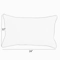 Hot Pink Knife Edge Lumbar Pillows Set of 2 12 in x 24 in C703