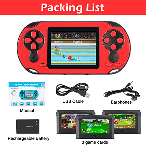 Blue Handheld Game with 230 Preloaded Games A33688
