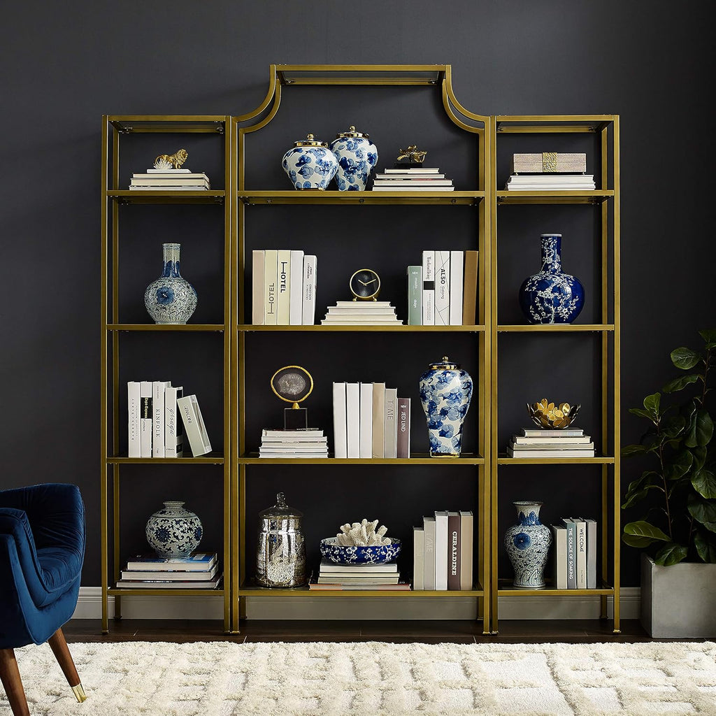 Gold and Glass Bookcase X14341