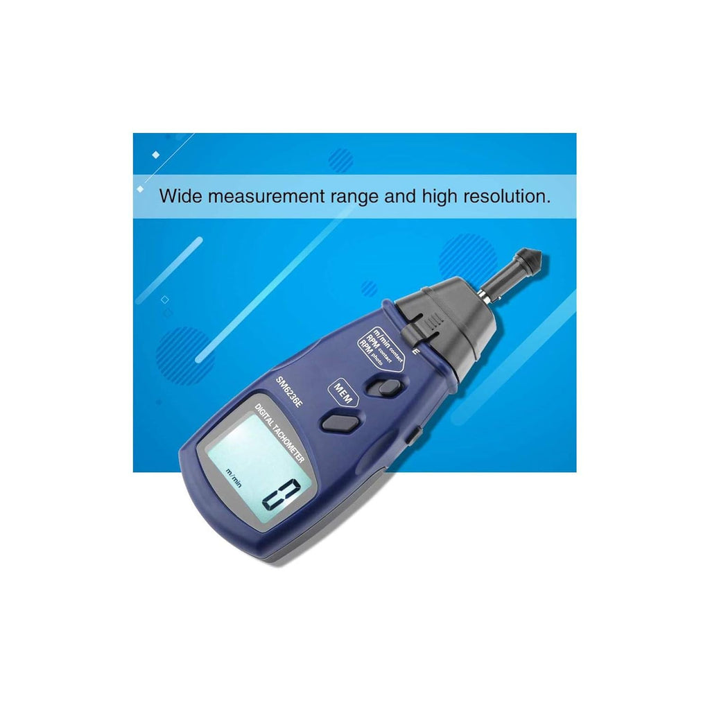 Digital Tachometer LCD Rotation Speed Meter Pack of 2 M326