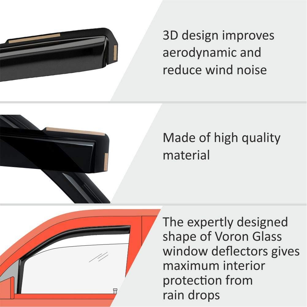 In-Channel Rain Guards for Trucks 4Pieces C881398