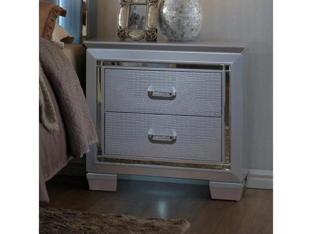 Solid Wood Two Drawers Nightstand F66952