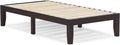 Twin Size Dark Brown Wood Platform Bed Frame V65347