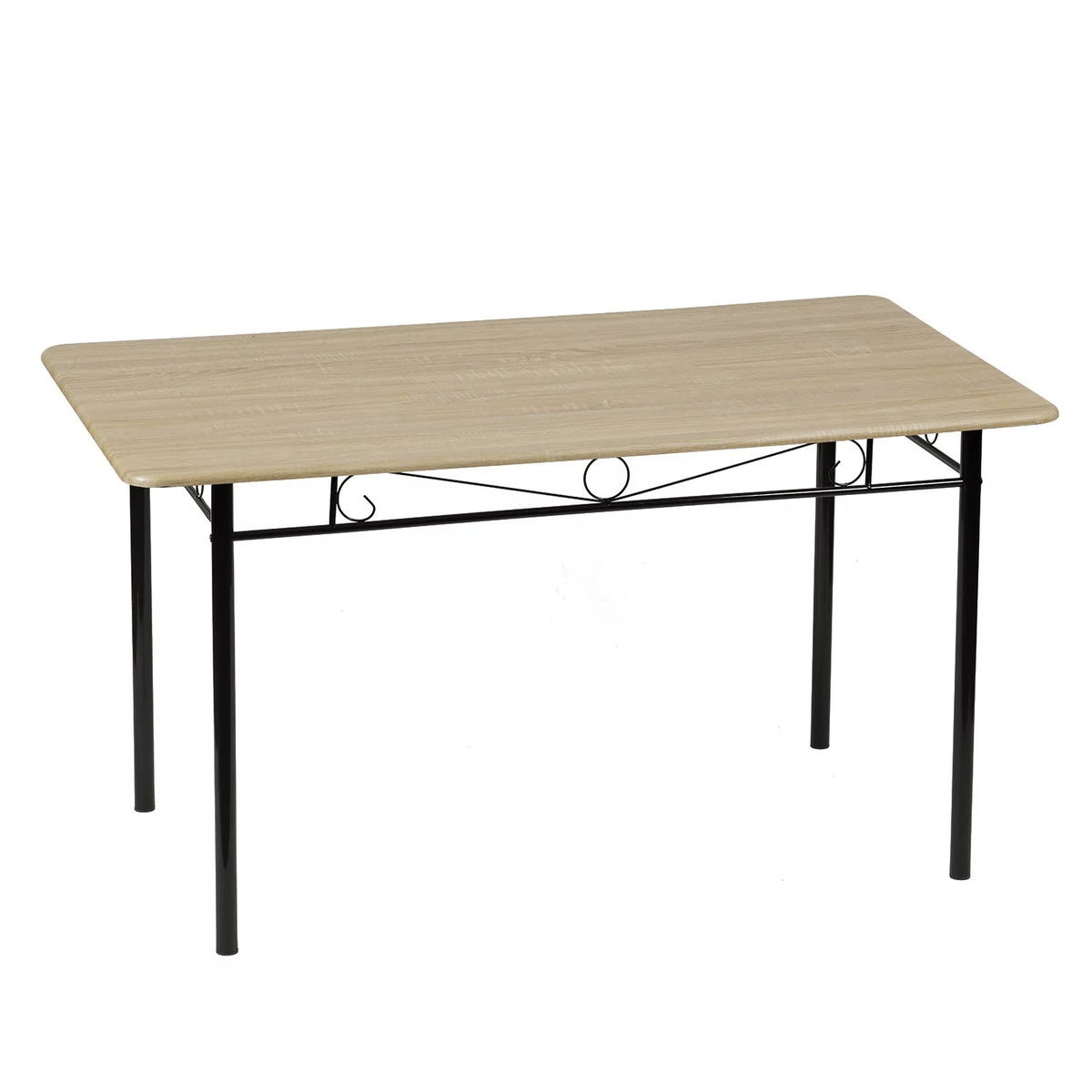 Wood and Metal Dining Table Set with 6 Chairs Z636
