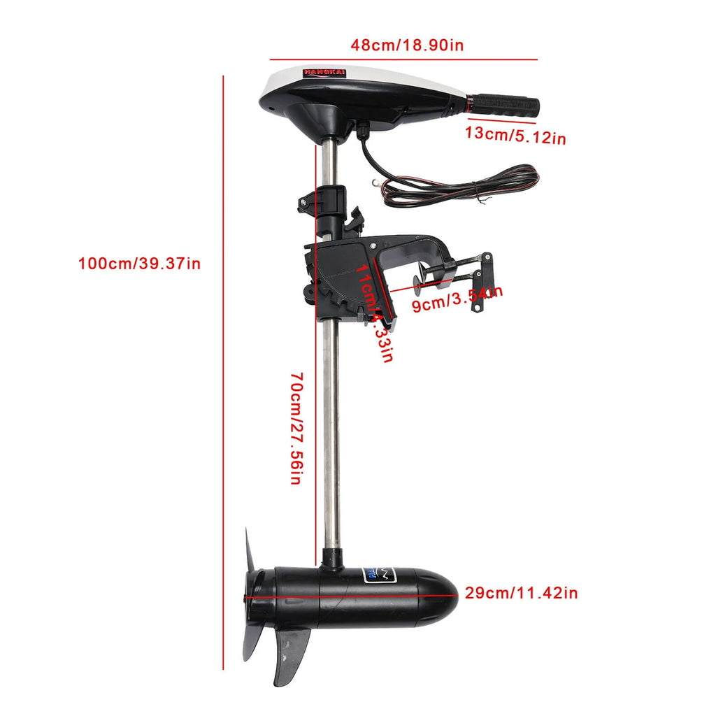 12V Telescopic Electric Outboard Motor 552W 45LBS S32085