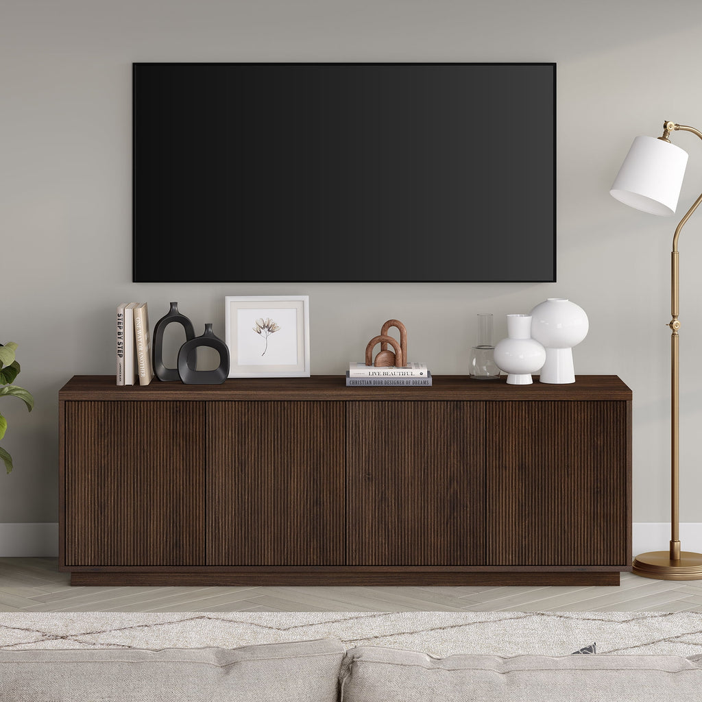 Black Grain Rectangular TV Stand C401