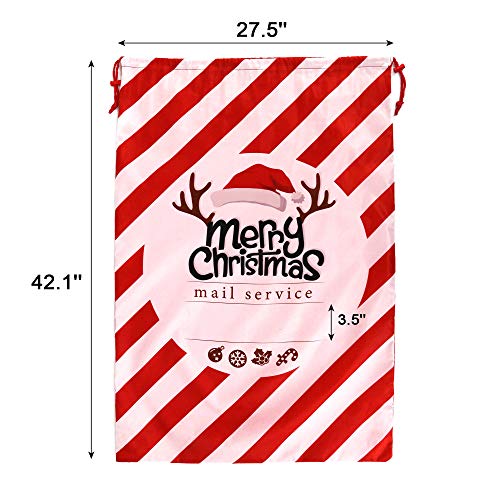 Extra Large Reusable Christmas Drawstring Gift Bags O90175