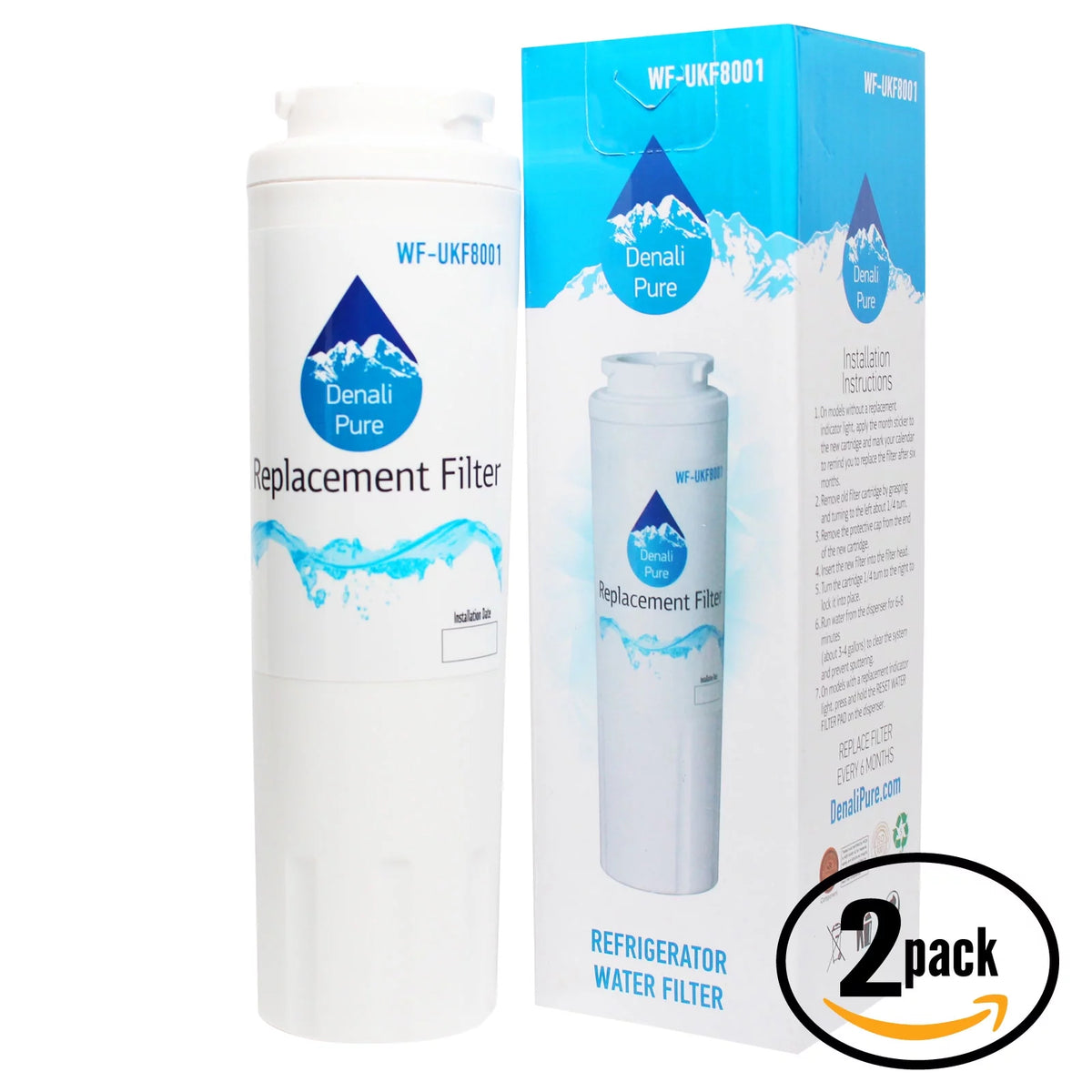2-Pack Replacement Refrigerator Water Filter Cartridge K650644