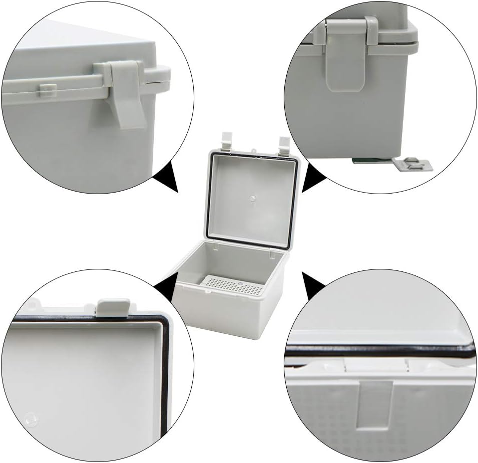 Grey Weatherproof Plastic Electrical Box with Lock R155