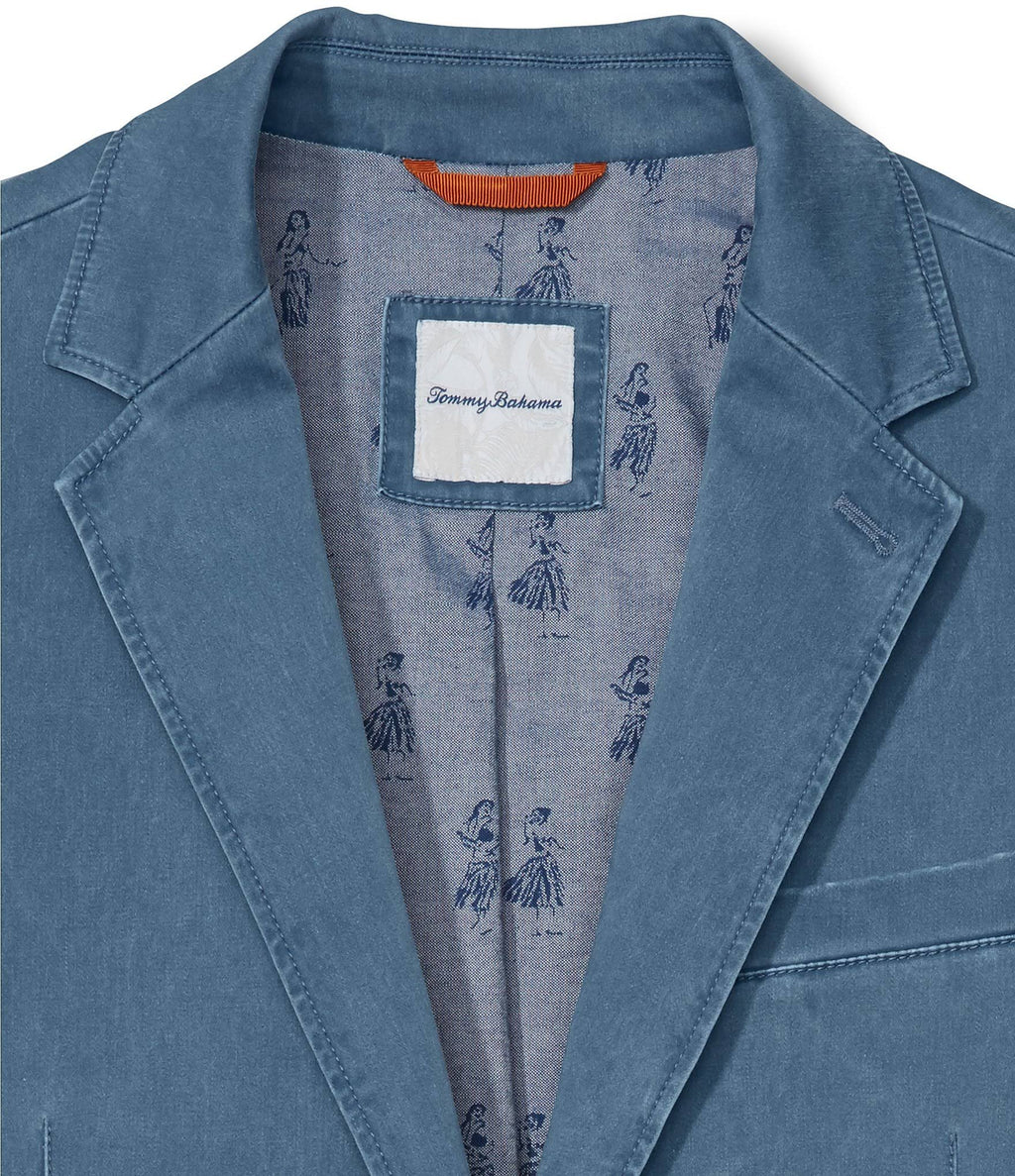 Mystic Blue Stretch Sateen Blazer G75209