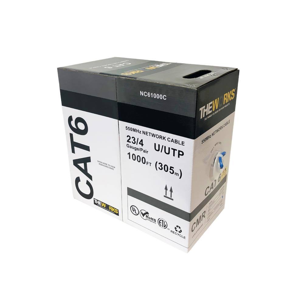 Cat 6 1000 ft. Blue U/UTP CMR Cable D468886
