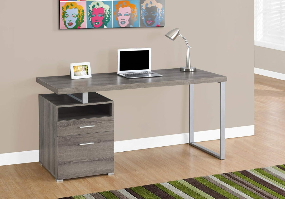Cappuccino Computer Desk with Drawers and File Cabinet D189346