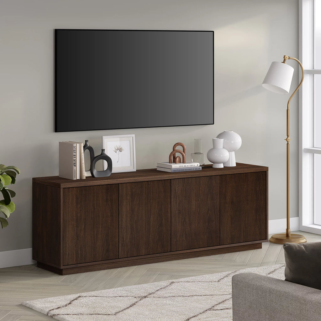 Black Grain Rectangular TV Stand C401