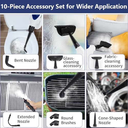 10 in 1 Handheld Steam Cleaner White X4605