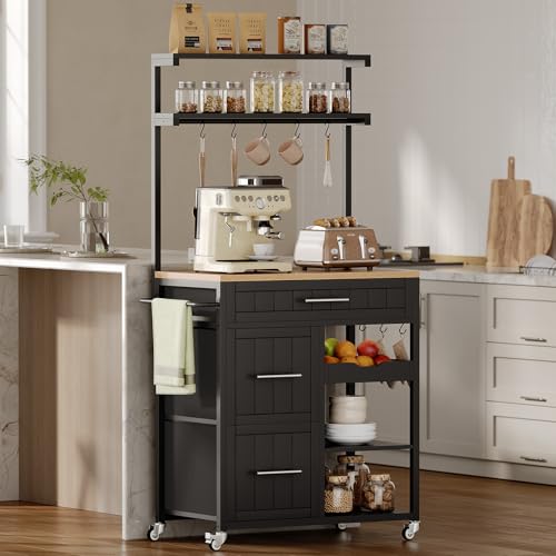 White Rolling Kitchen Island with Storage X596648