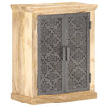 Solid Mango Wood Sideboard with Steel Doors L24373