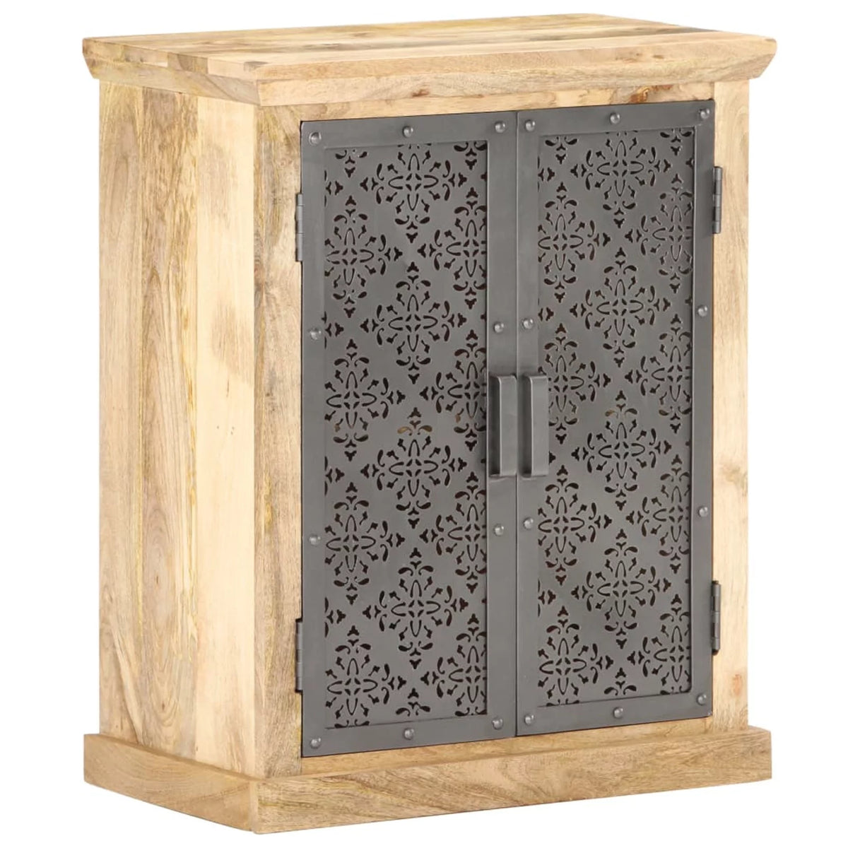 Solid Mango Wood Sideboard with Steel Doors L24373