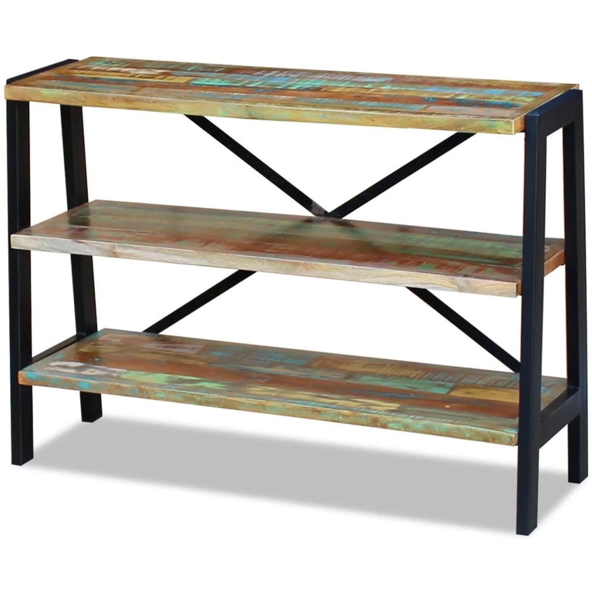 3 Shelves Solid Reclaimed Wood Sideboard A239