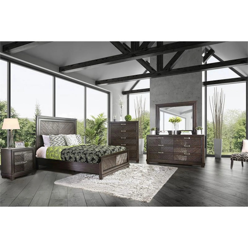 Solid Wood 6-Drawer Double Dresser in Espresso A5600
