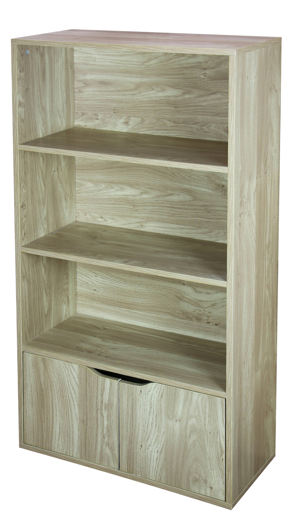 3 Tier Wood Bookcase with Doors V63946
