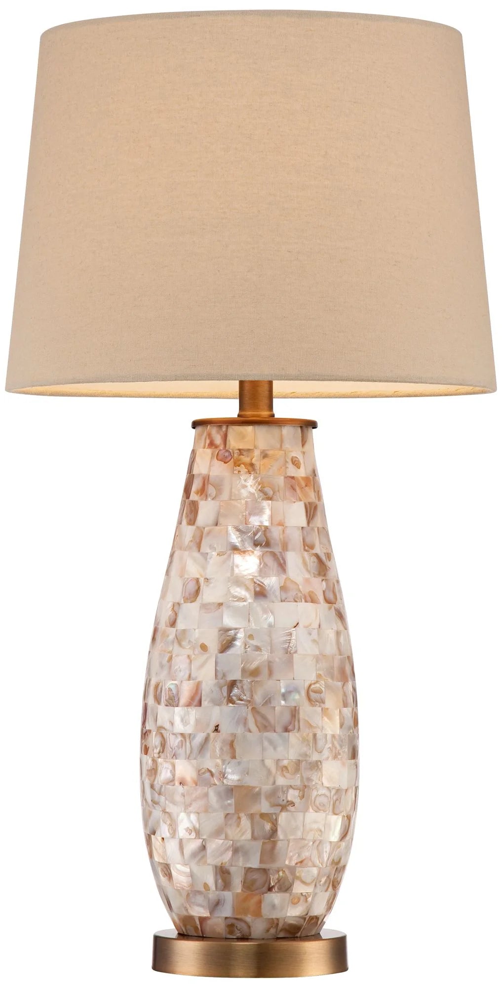 26 1/2" High Mother of Pearl Tile Vase Table Lamp T7546