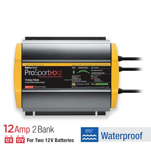 Waterproof Marine Battery Charger, 20 Amp, 3 Bank X319883