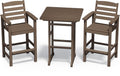 Blue 3 Pieces Adirondack Bar Height Chairs and Table Set C579