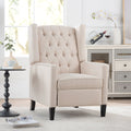 Beige Manual Wing Chair Recliner F444791
