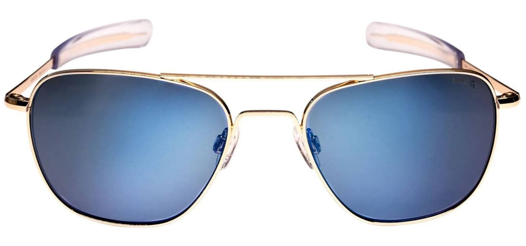 Aviator Bayonet Temple Sunglasses in Gold N308487